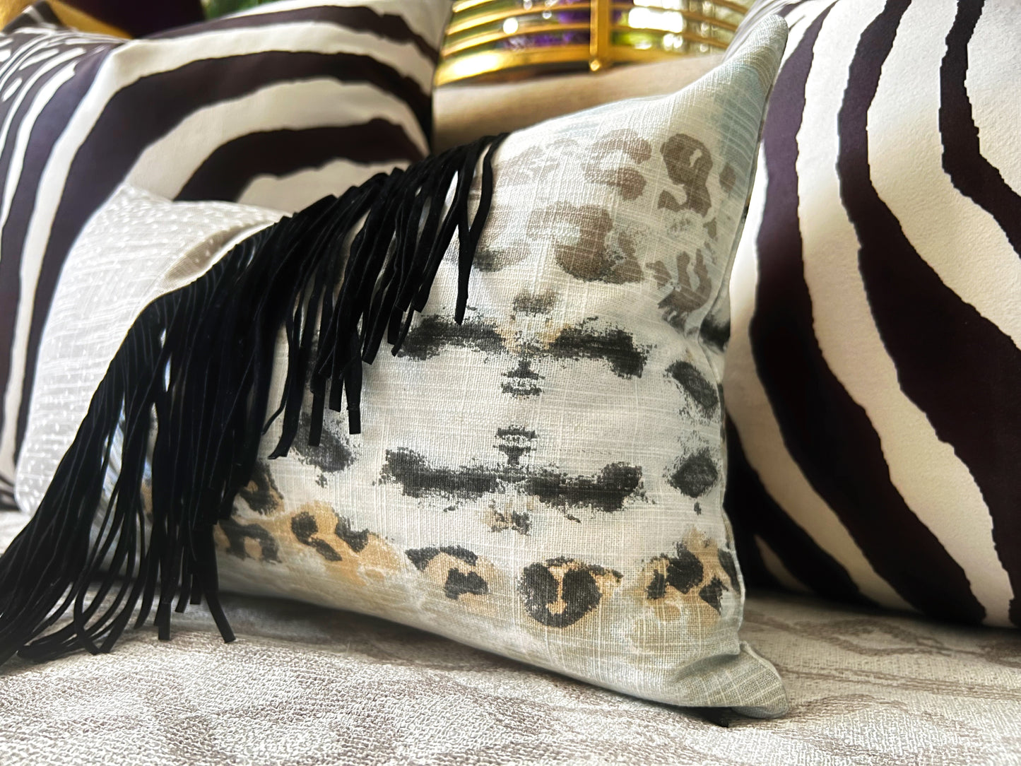 animal print throw pillow