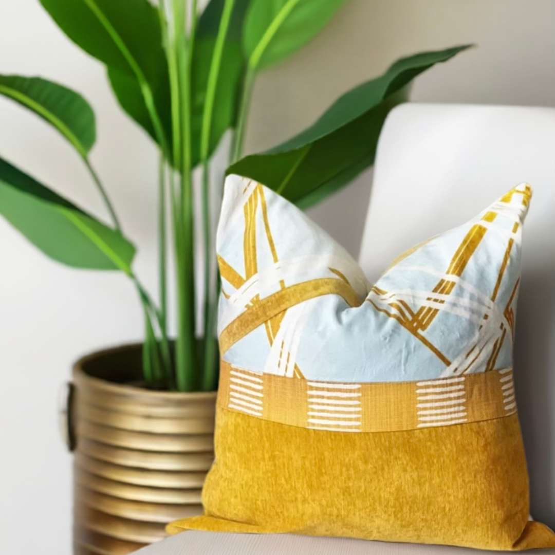 Rainbow Sun Pillow Covers 20x20 Inch - Set Of 2 Boho Linen Blend Throw Pillow Cases