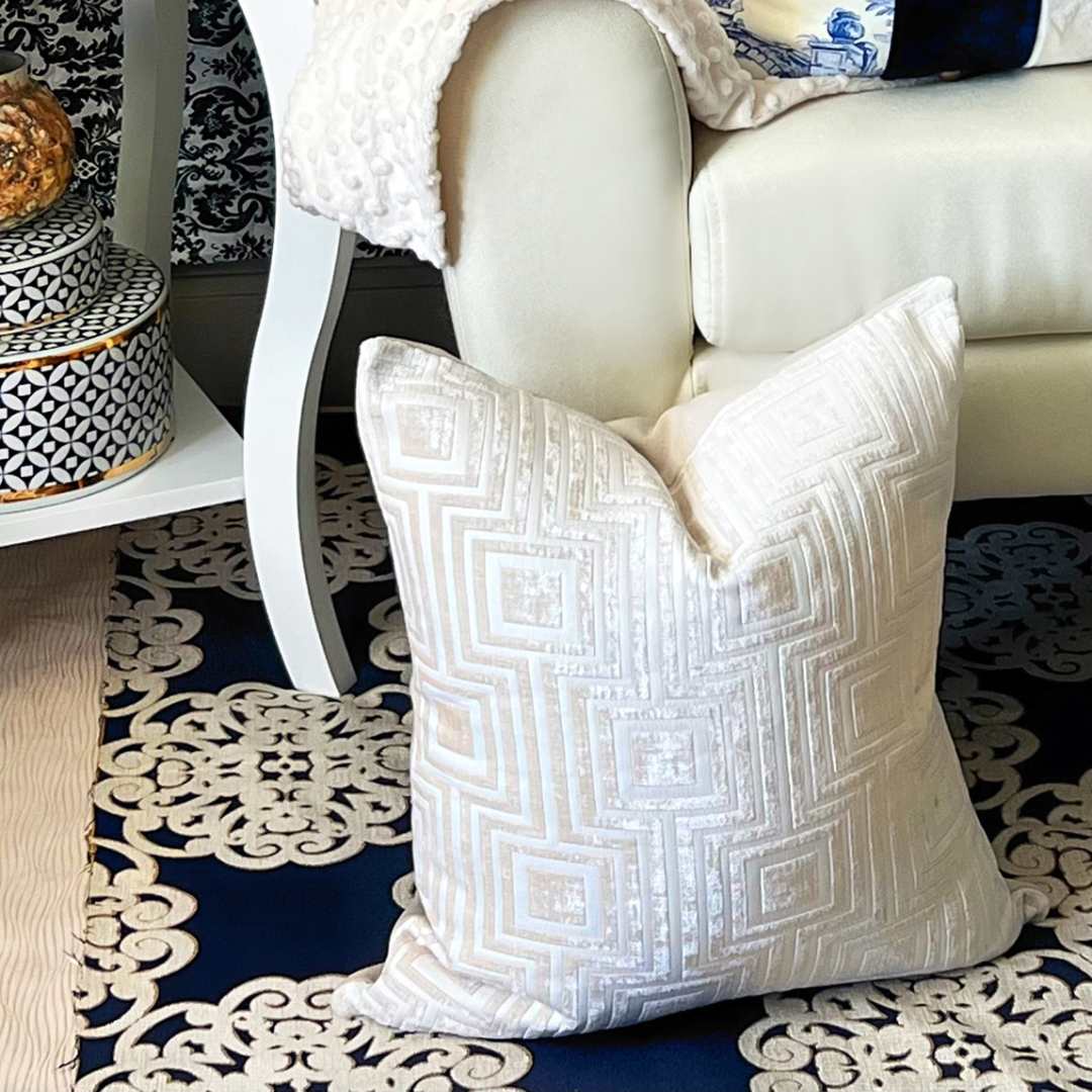 shiny white pillow