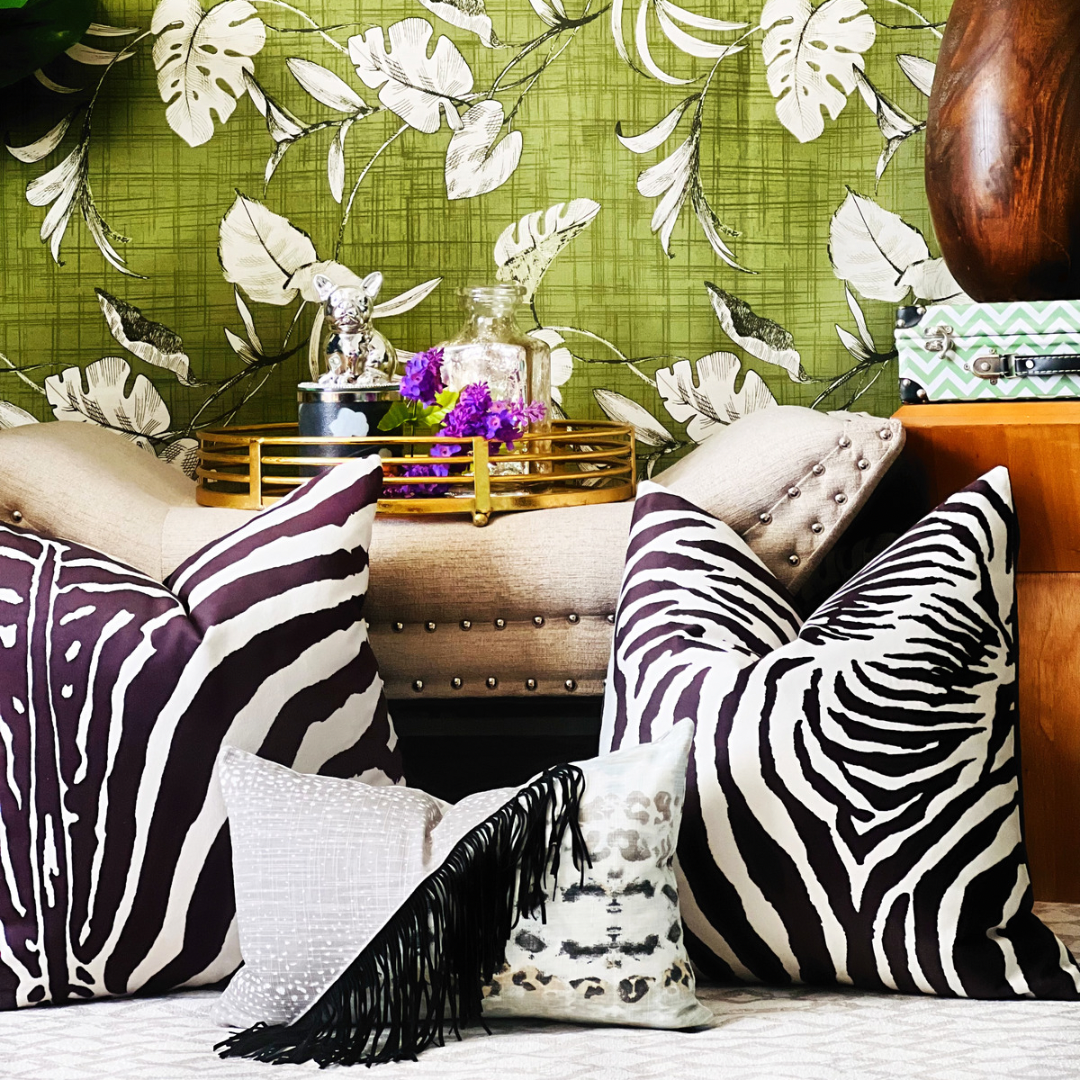 animal print throw pillow