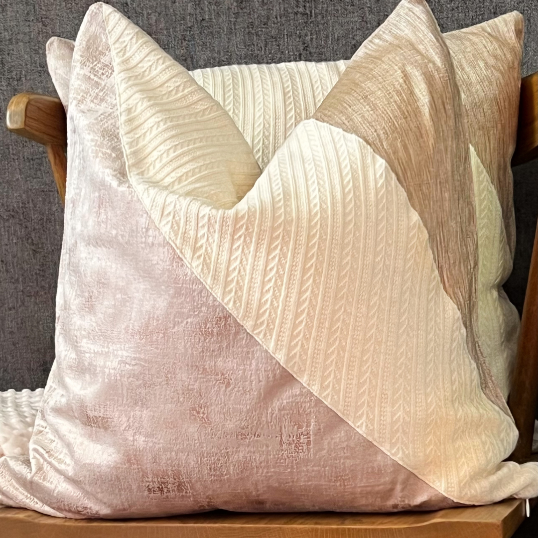 golden knit pillow