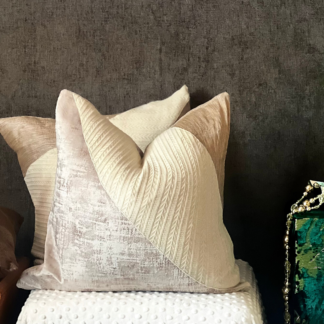 golden knit pillow