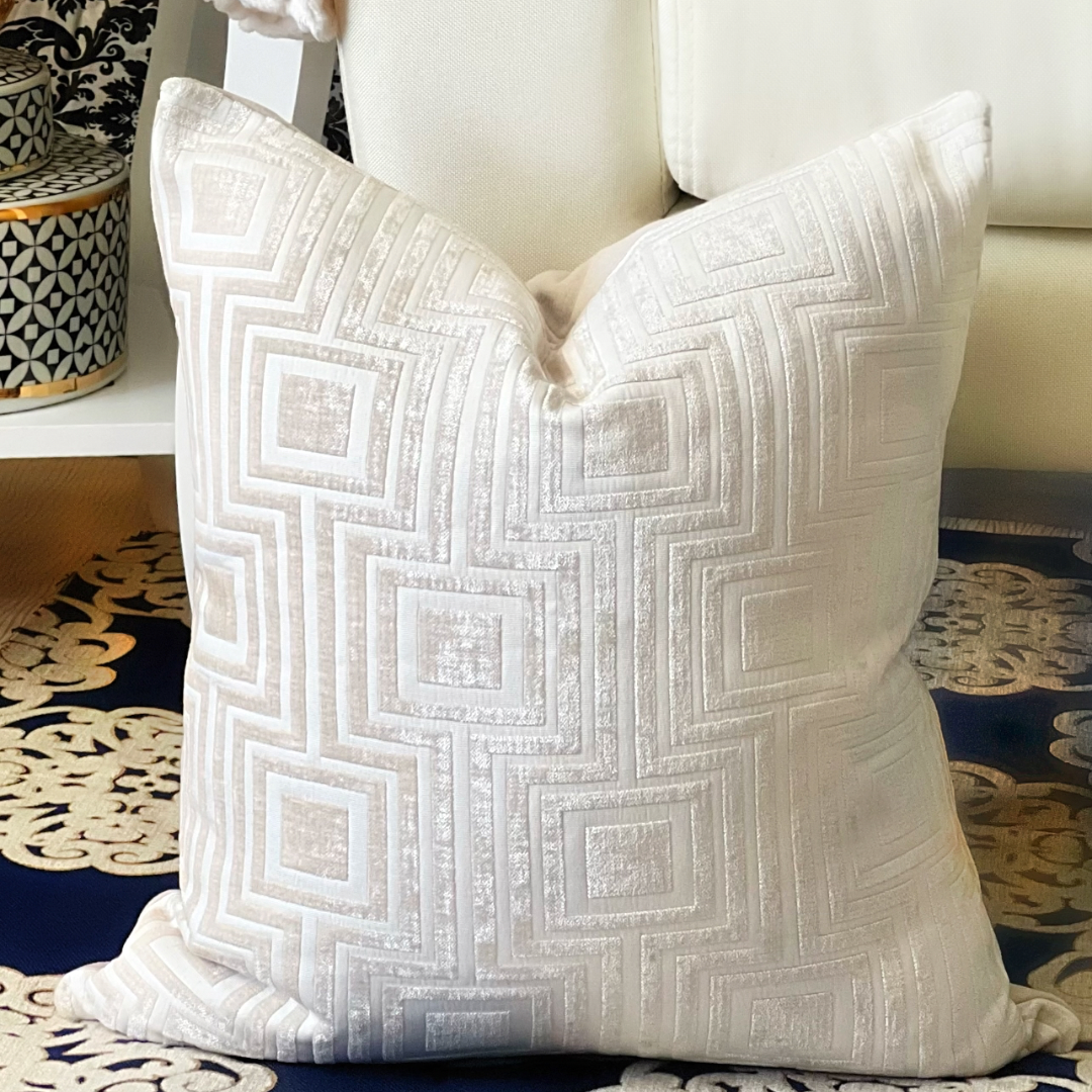 shiny white pillow