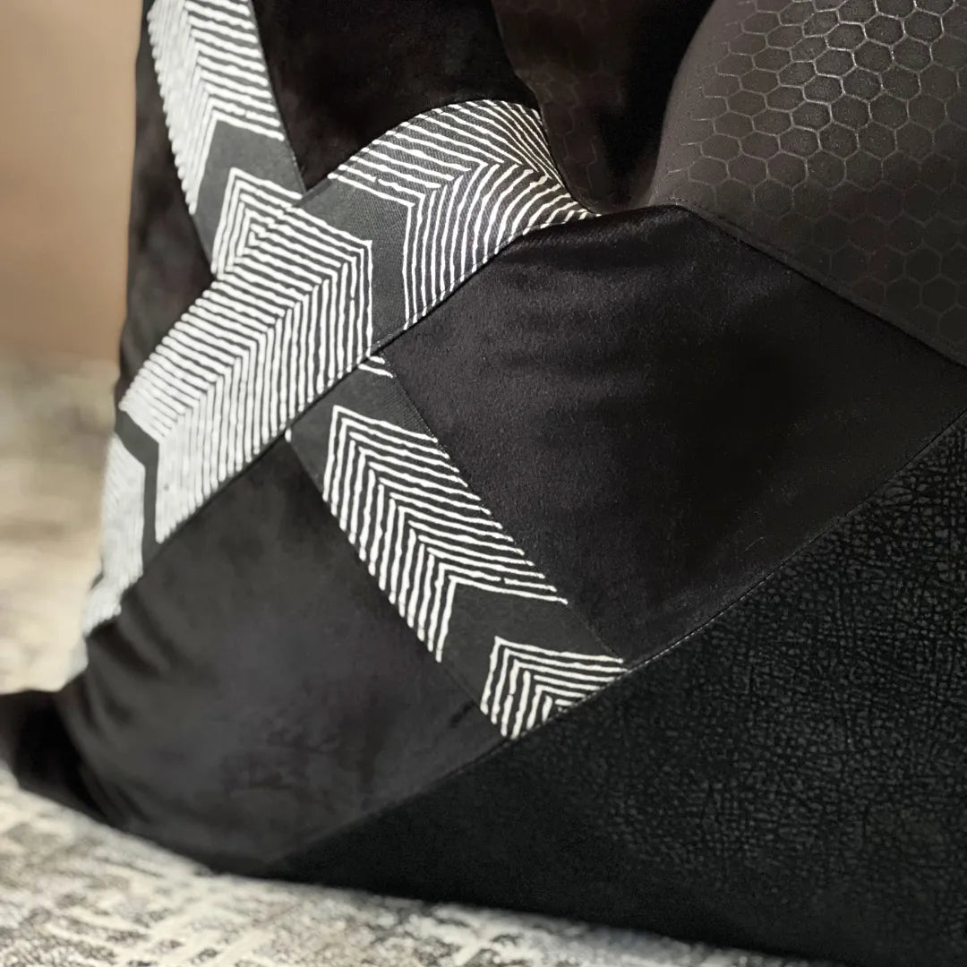 Triple Black pillow cover 20"