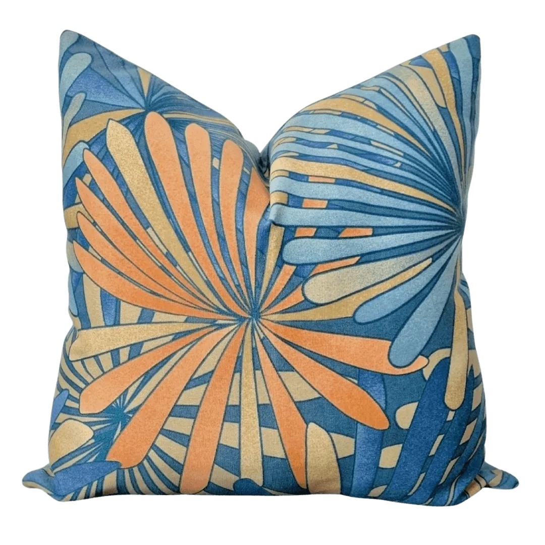 Blue Floral pillow cover - EmbellyshHome