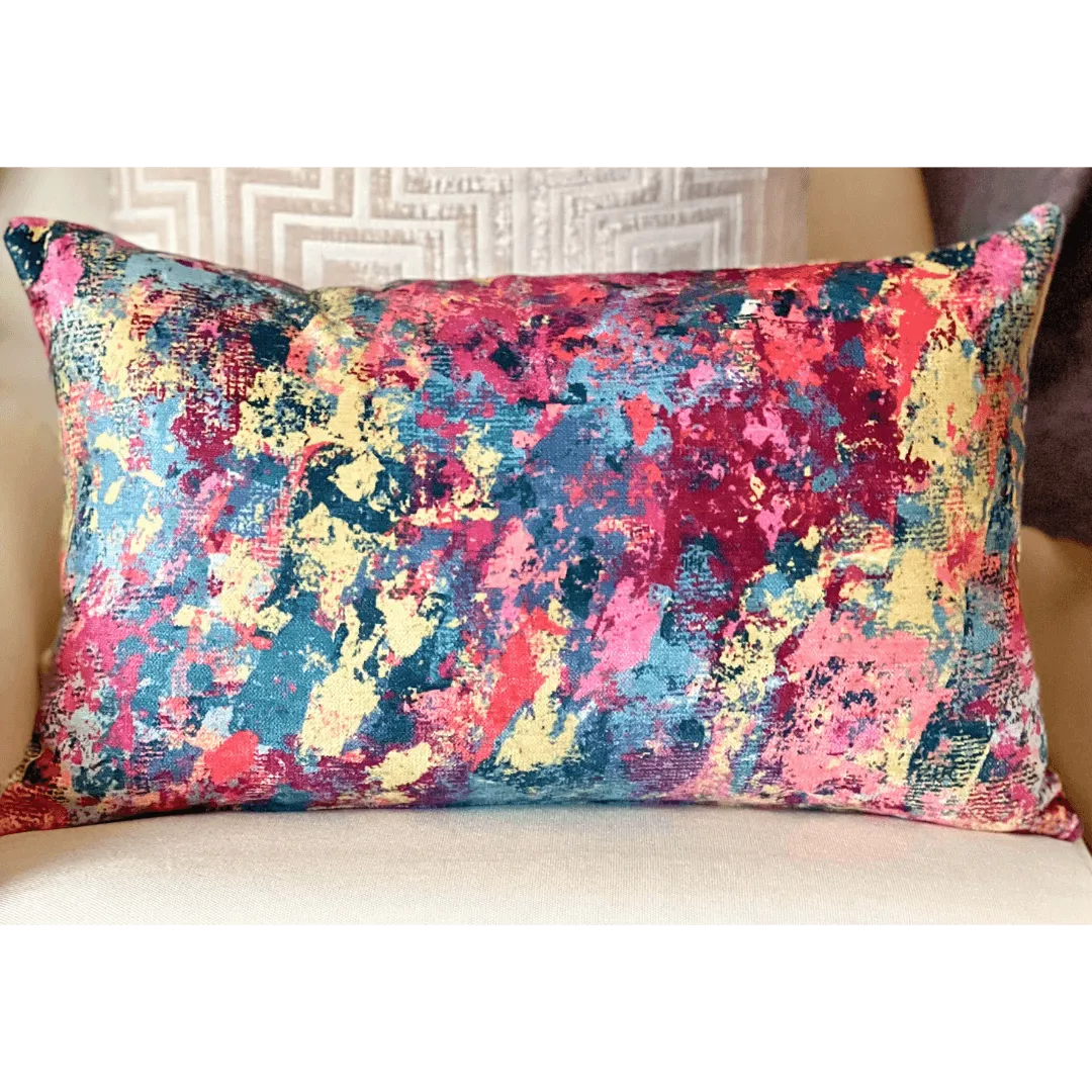 colorful lumbar pillow - EmbellyshHome