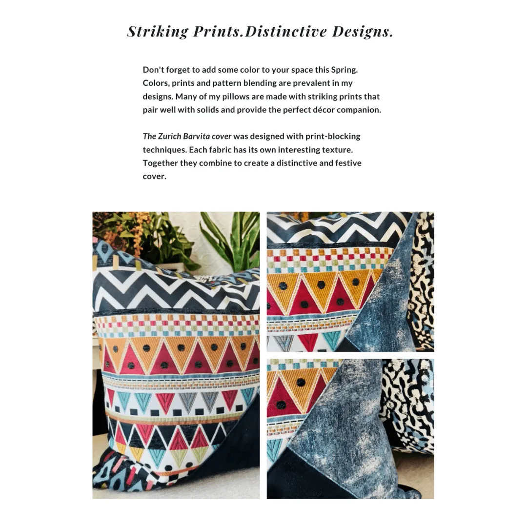 bright colorful pillow EmbellyshHome