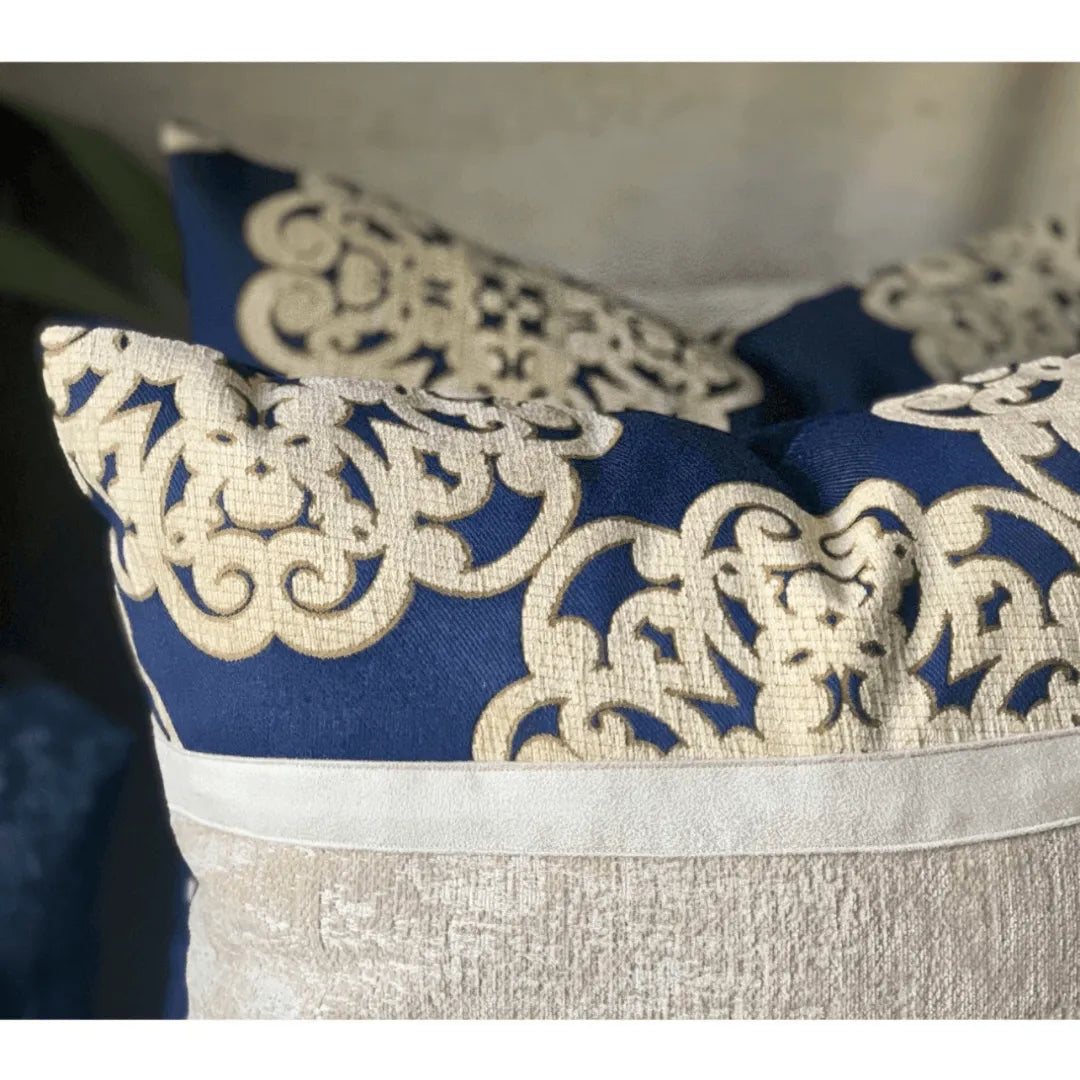 Blue and Beige decor pillow