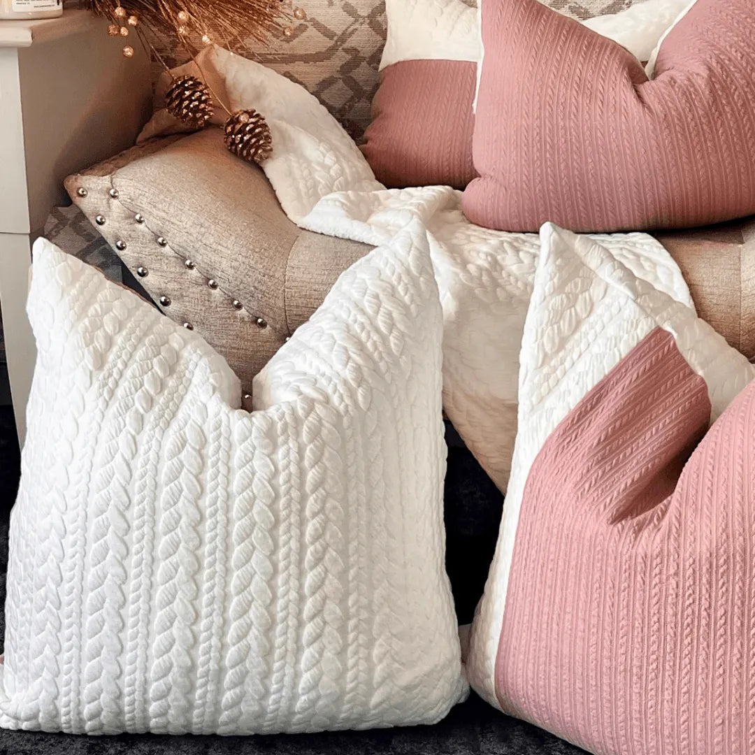 Cable Knit pillow for Holidays