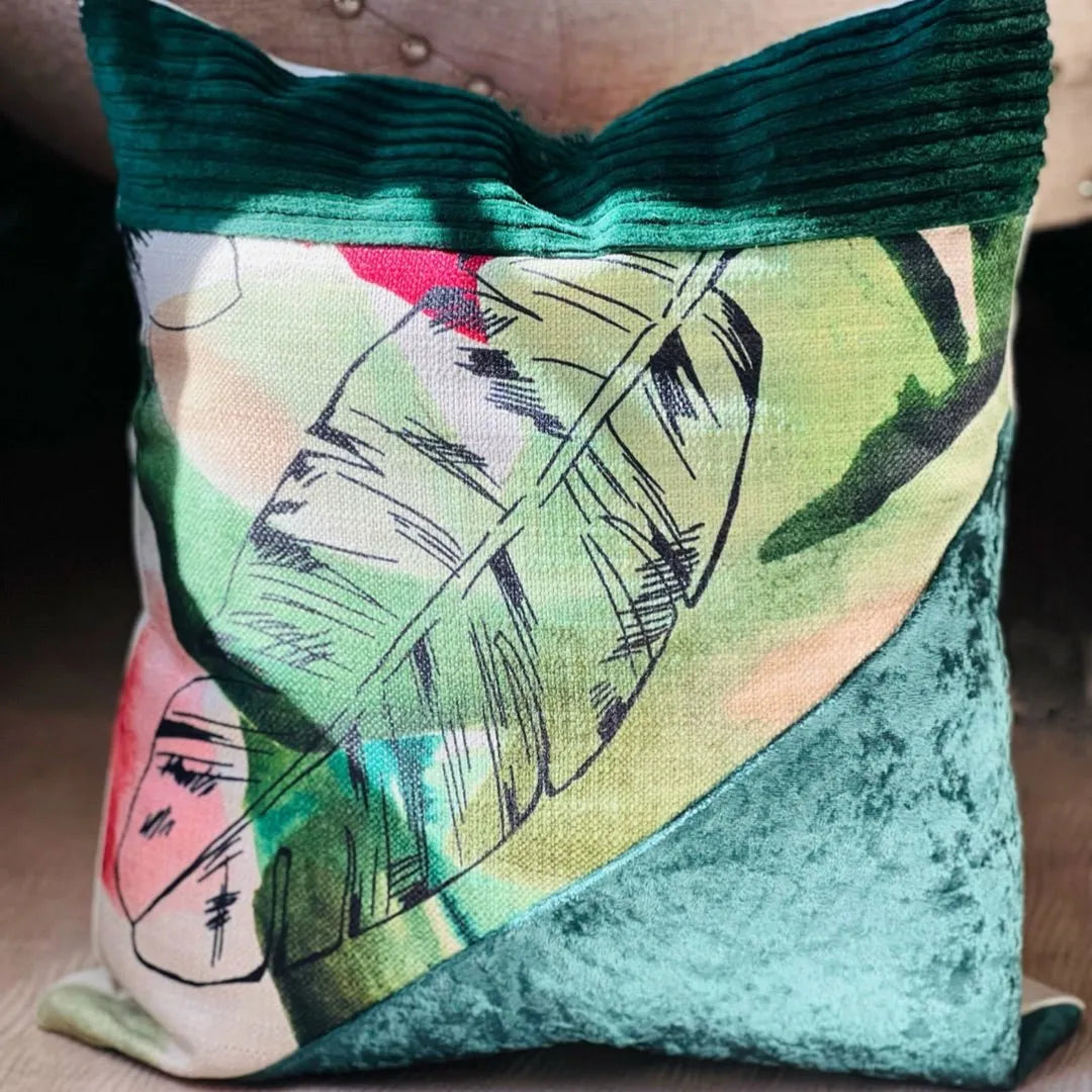 Green Floral Spring pillow