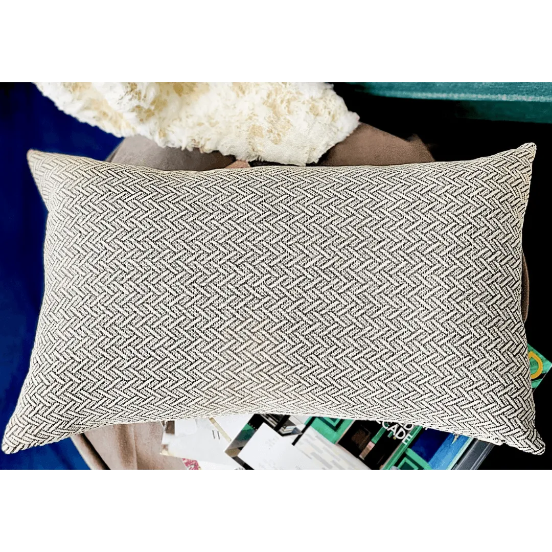 black and white pillow