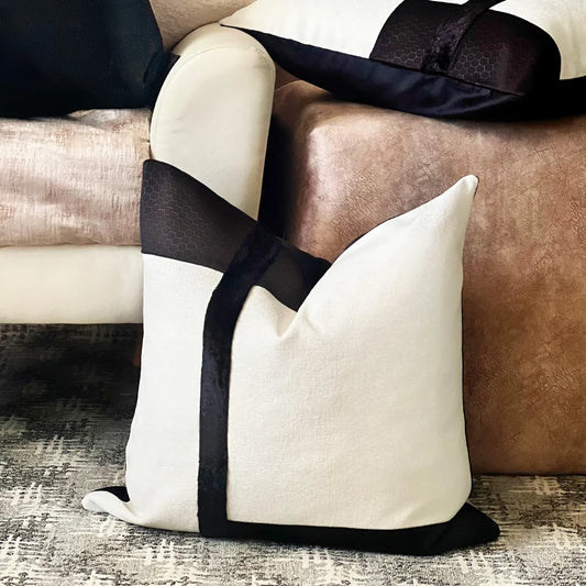 Modern Black & White pillow