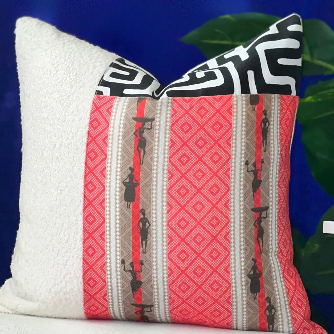 African print decorative pillow