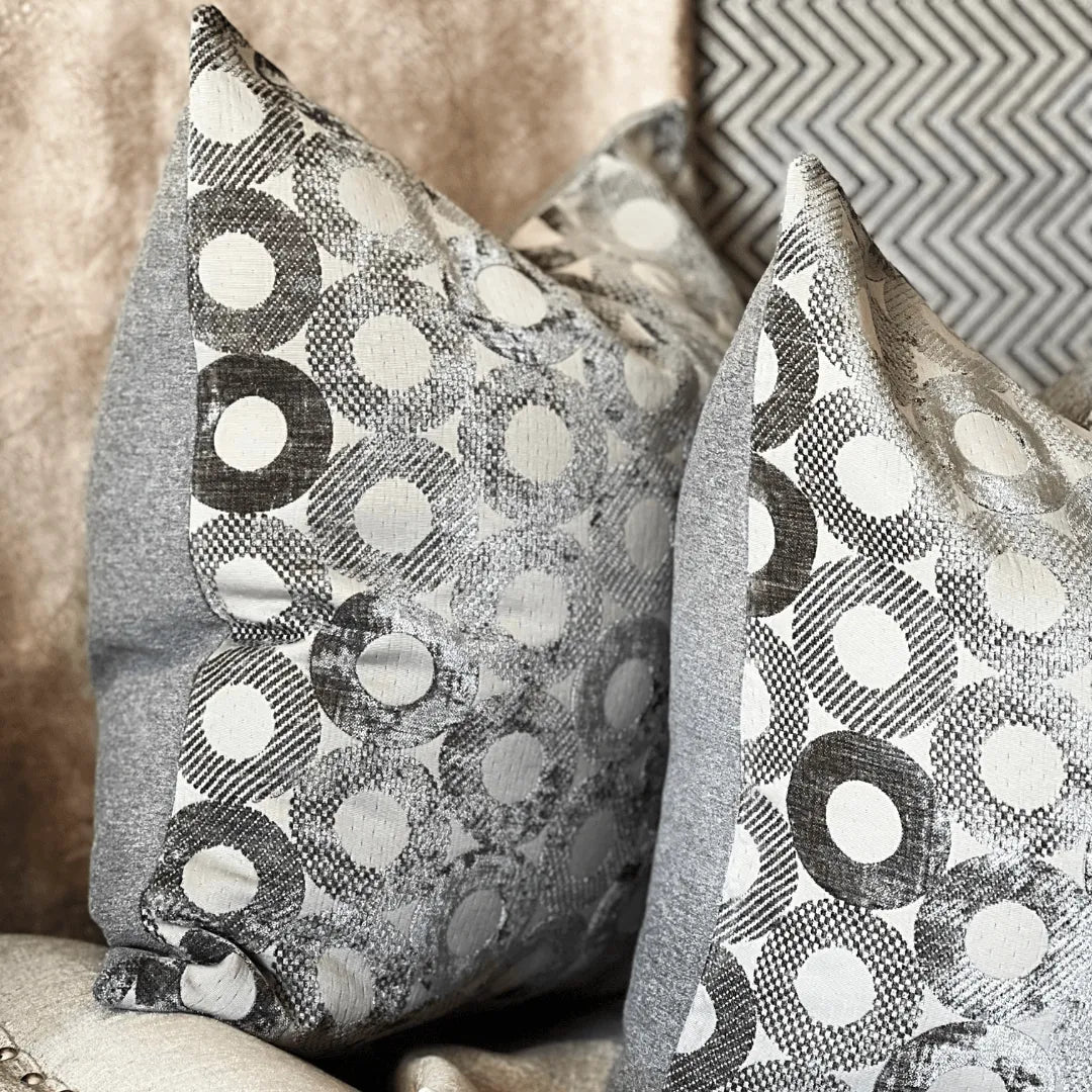Gray contemporary decorative pillow