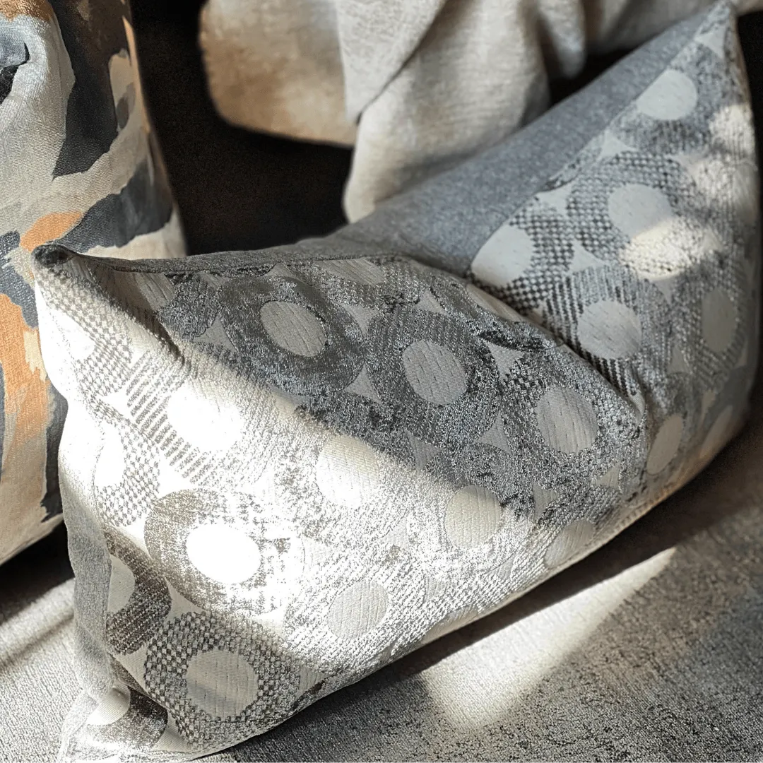 Gray contemporary decorative pillow