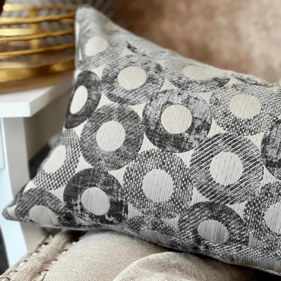 Gray contemporary decorative pillow