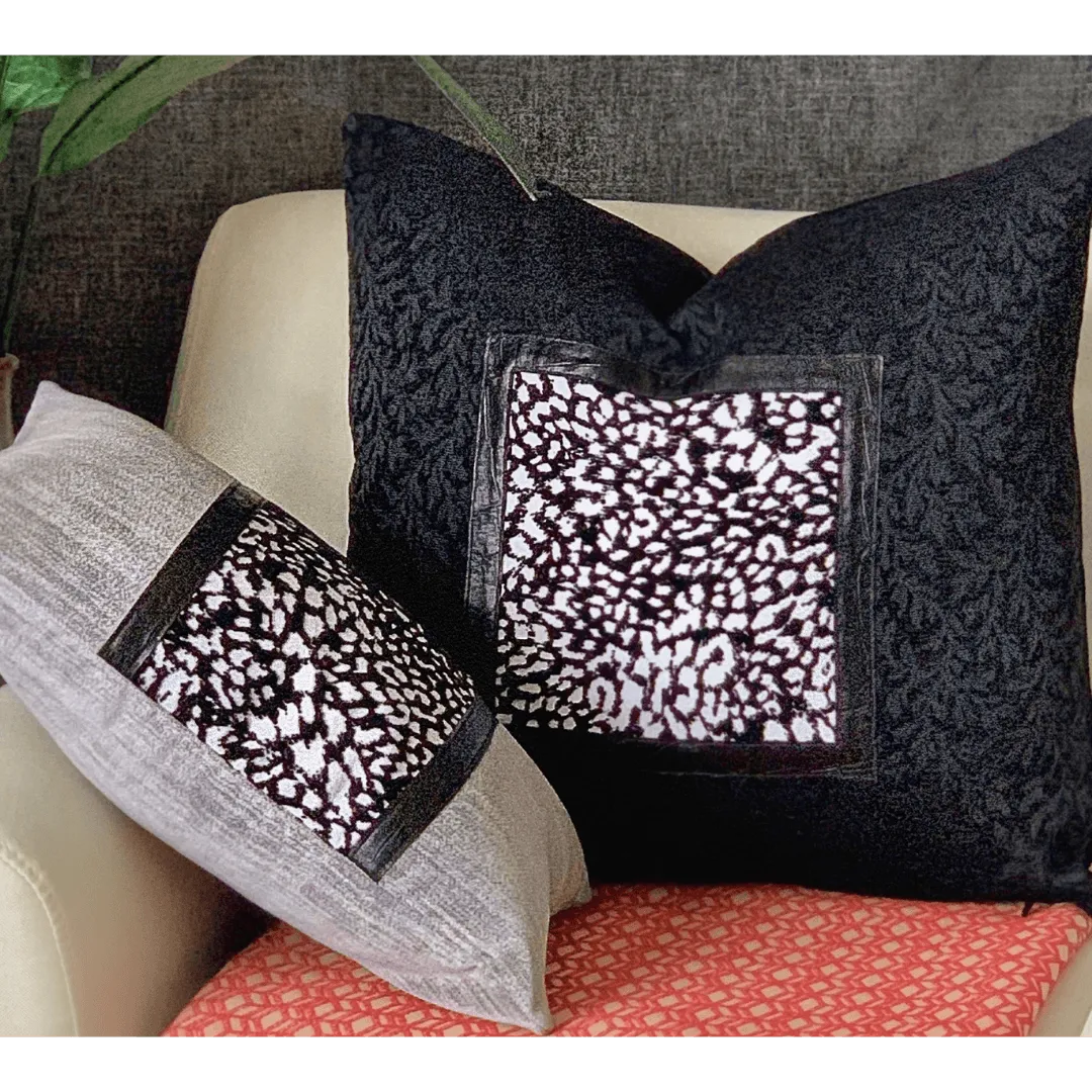 Dalmatian print pillow