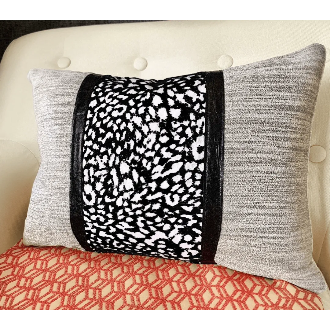 Dalmatian print pillow