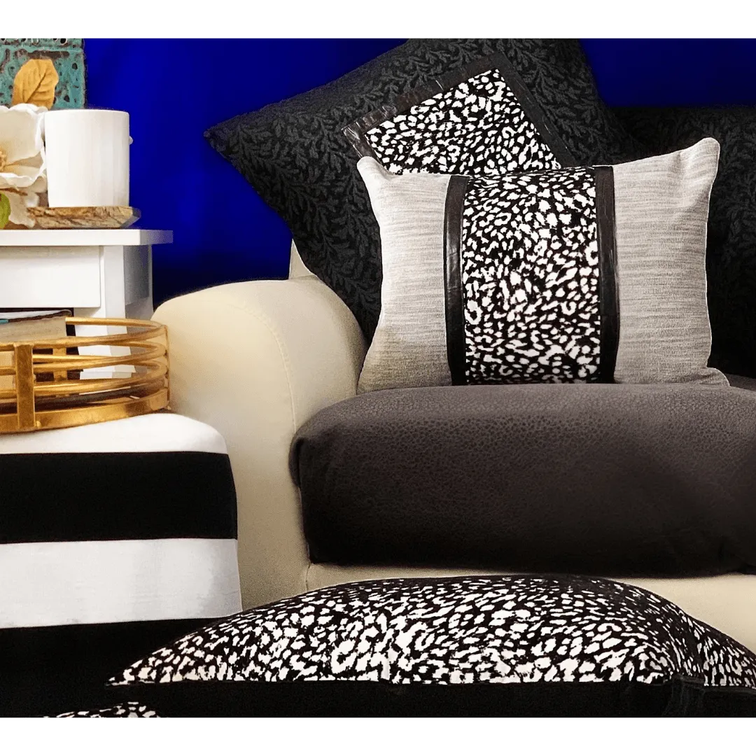 Dalmatian print pillow