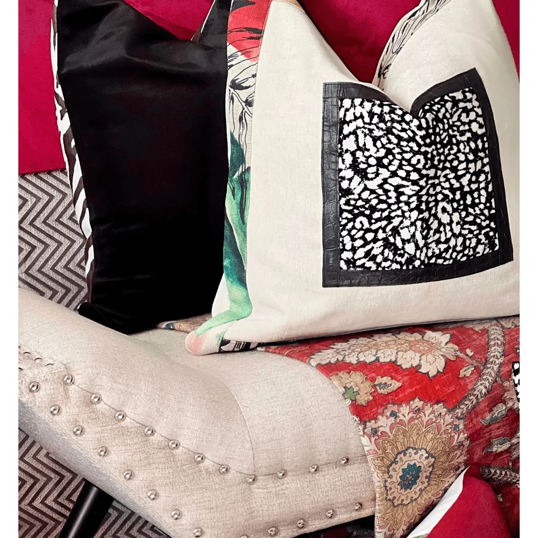 Dalmatian print pillow