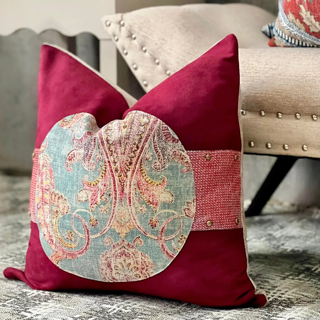 Burgundy Velvet pillow cover