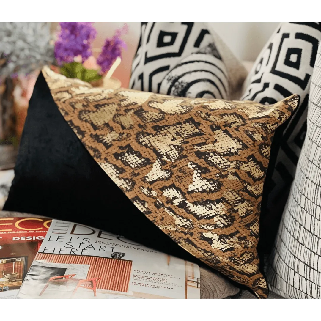 Leopard Gold lumbar pillow