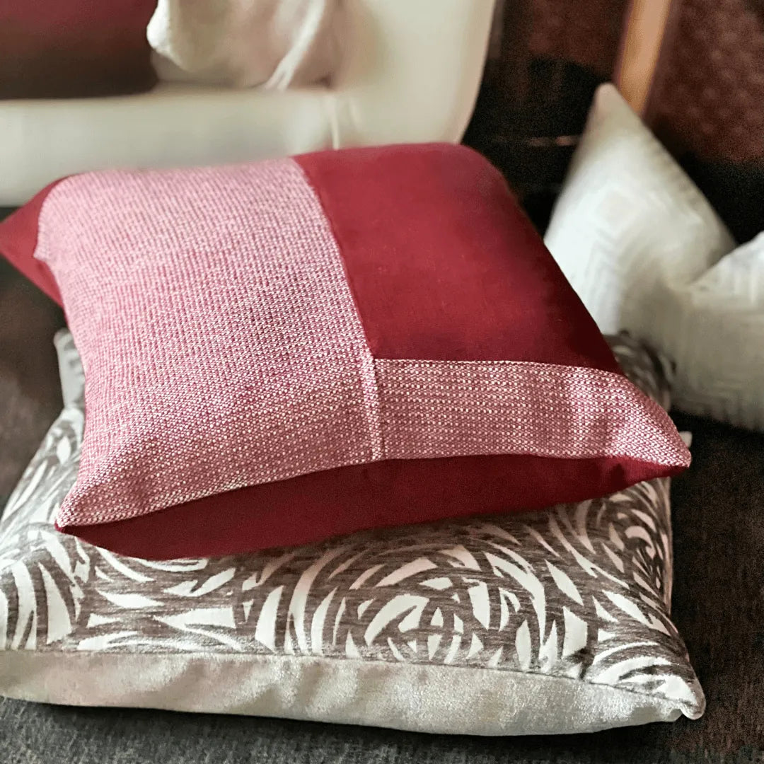 red and white decorative pillow