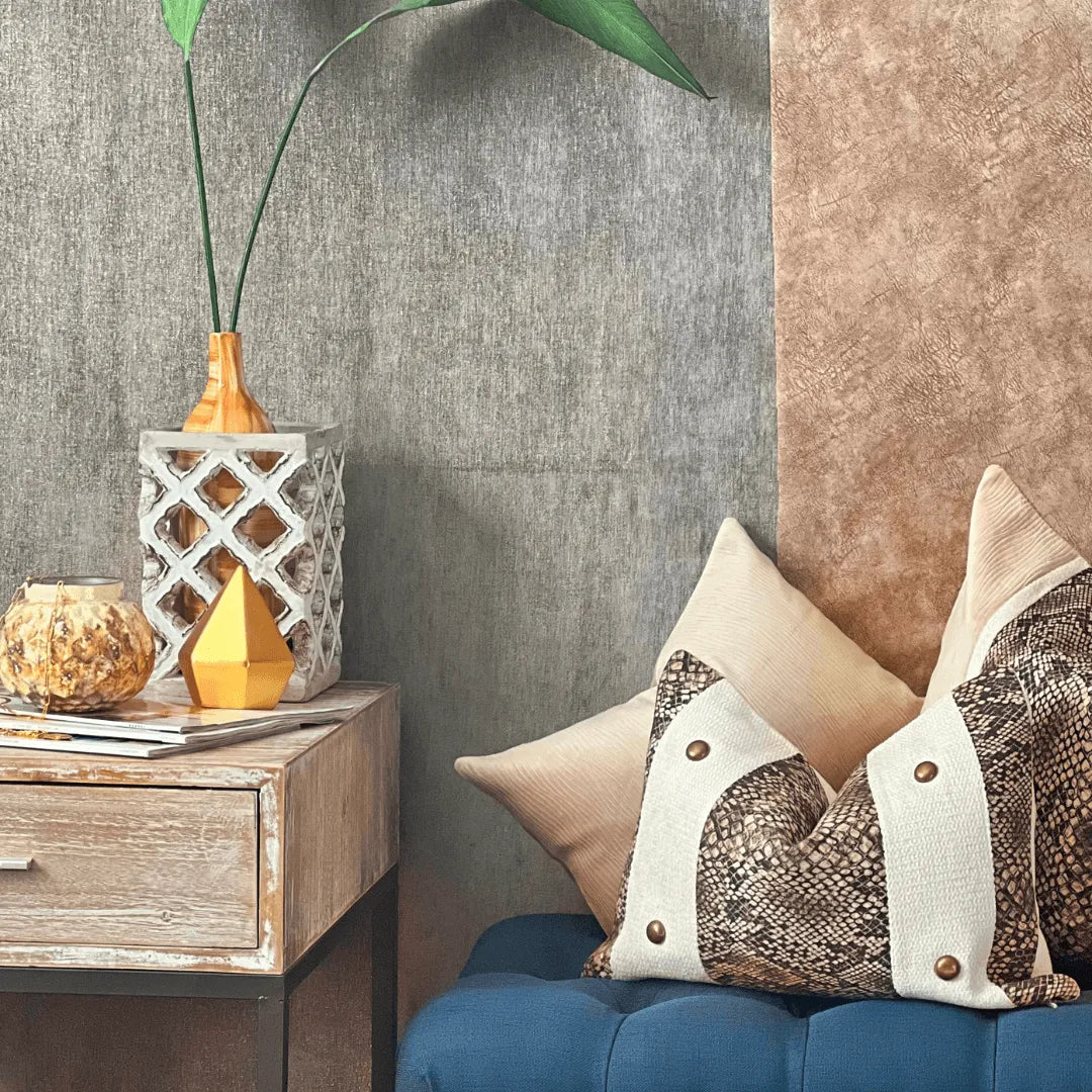 brown pillow with studs for Fall