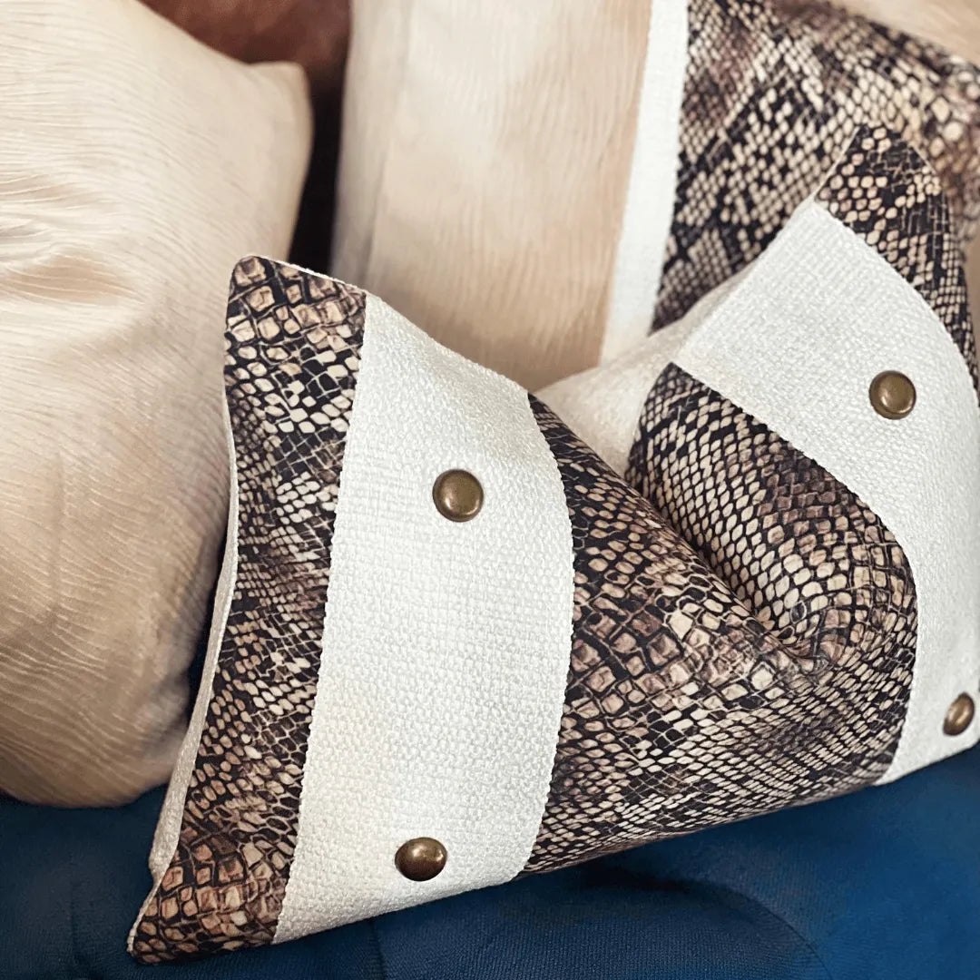 brown pillow with studs for Fall