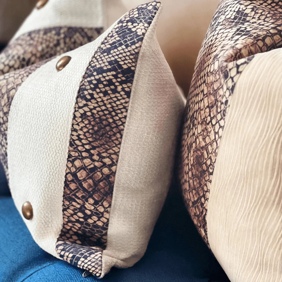 brown pillow with studs for Fall