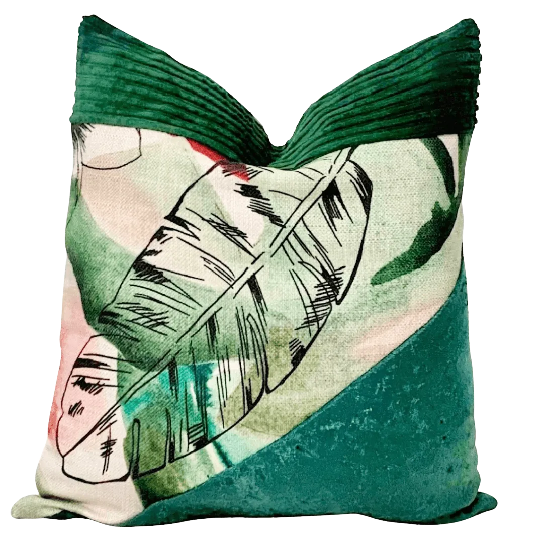 Green Floral Spring pillow