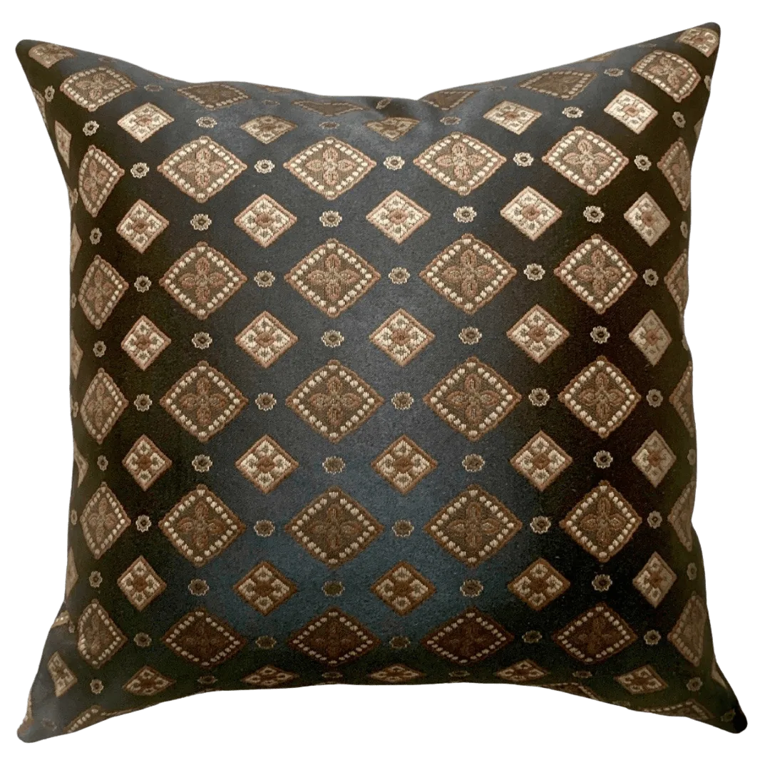 black and gold art deco pillow
