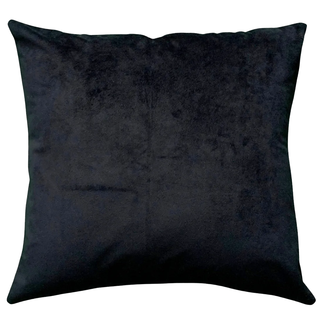 black and white velvet pillow