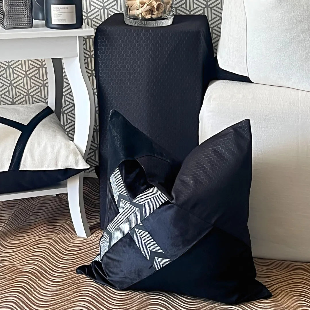 Triple Black pillow cover 20"