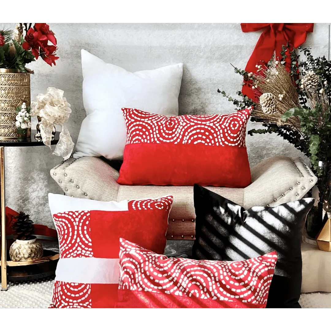 red and white pillow for Christmas