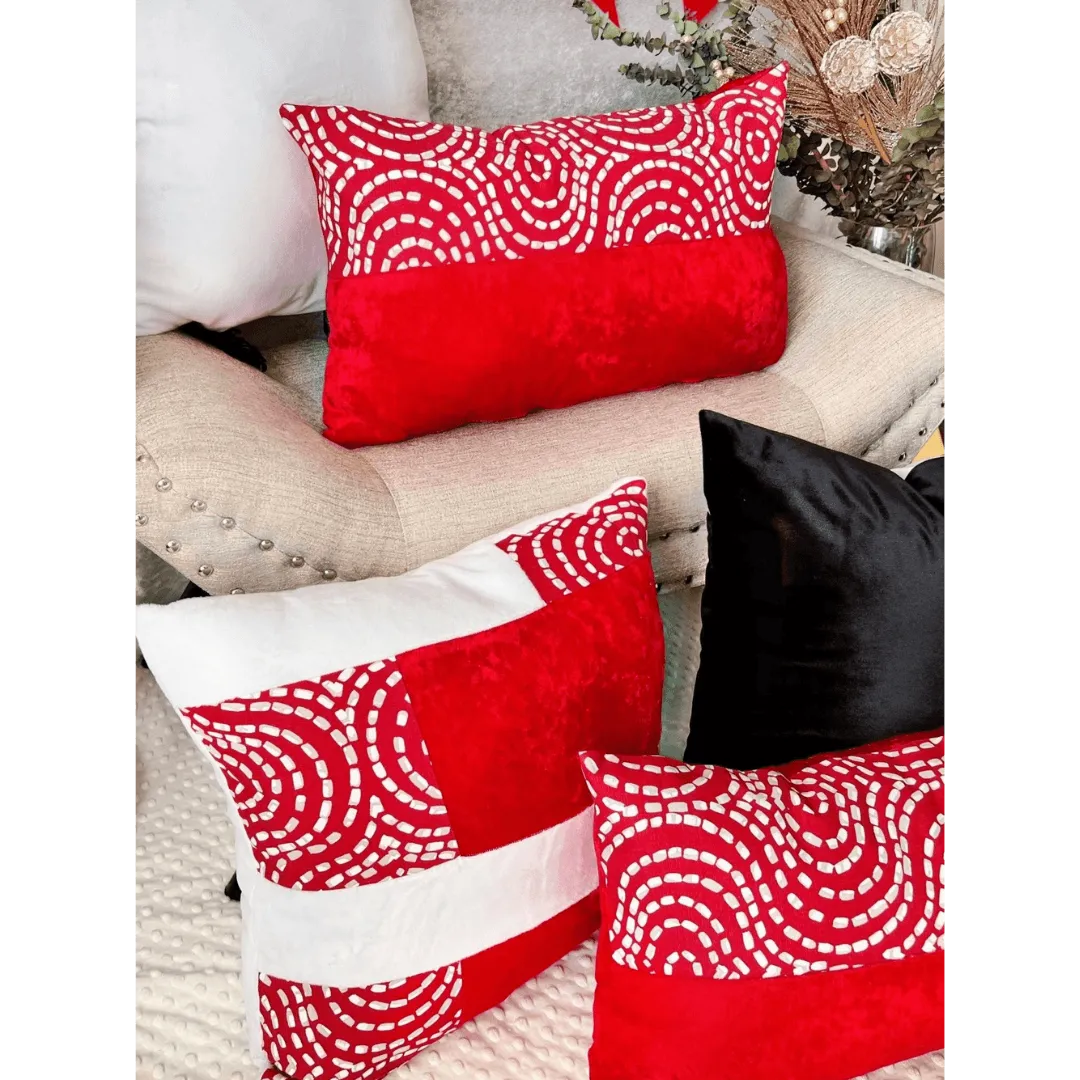 red and white pillow for Christmas