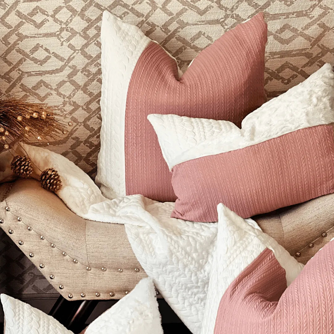 Pink and White pillow for baby