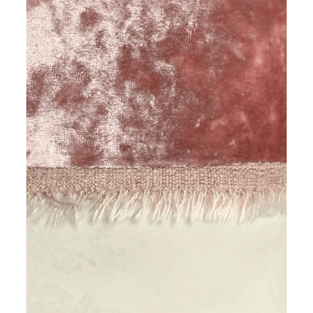 rose pink velvet pillow