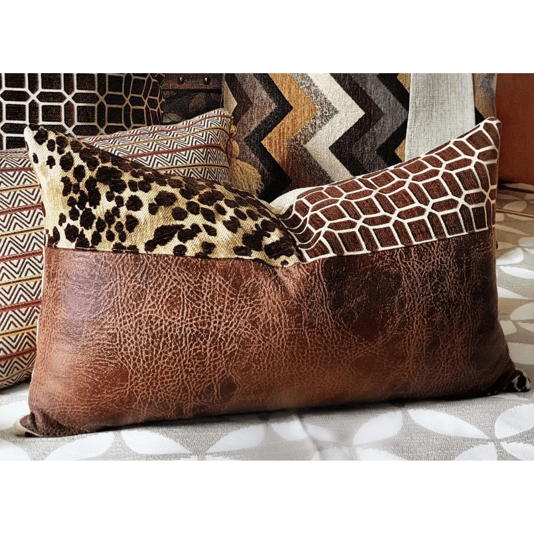 Cheetah print lumbar pillow