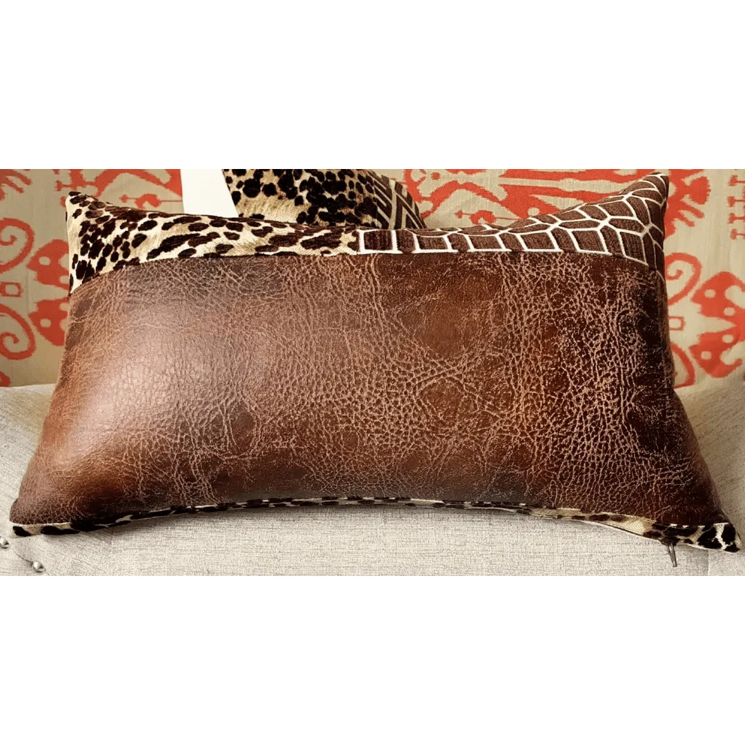 Cheetah print lumbar pillow
