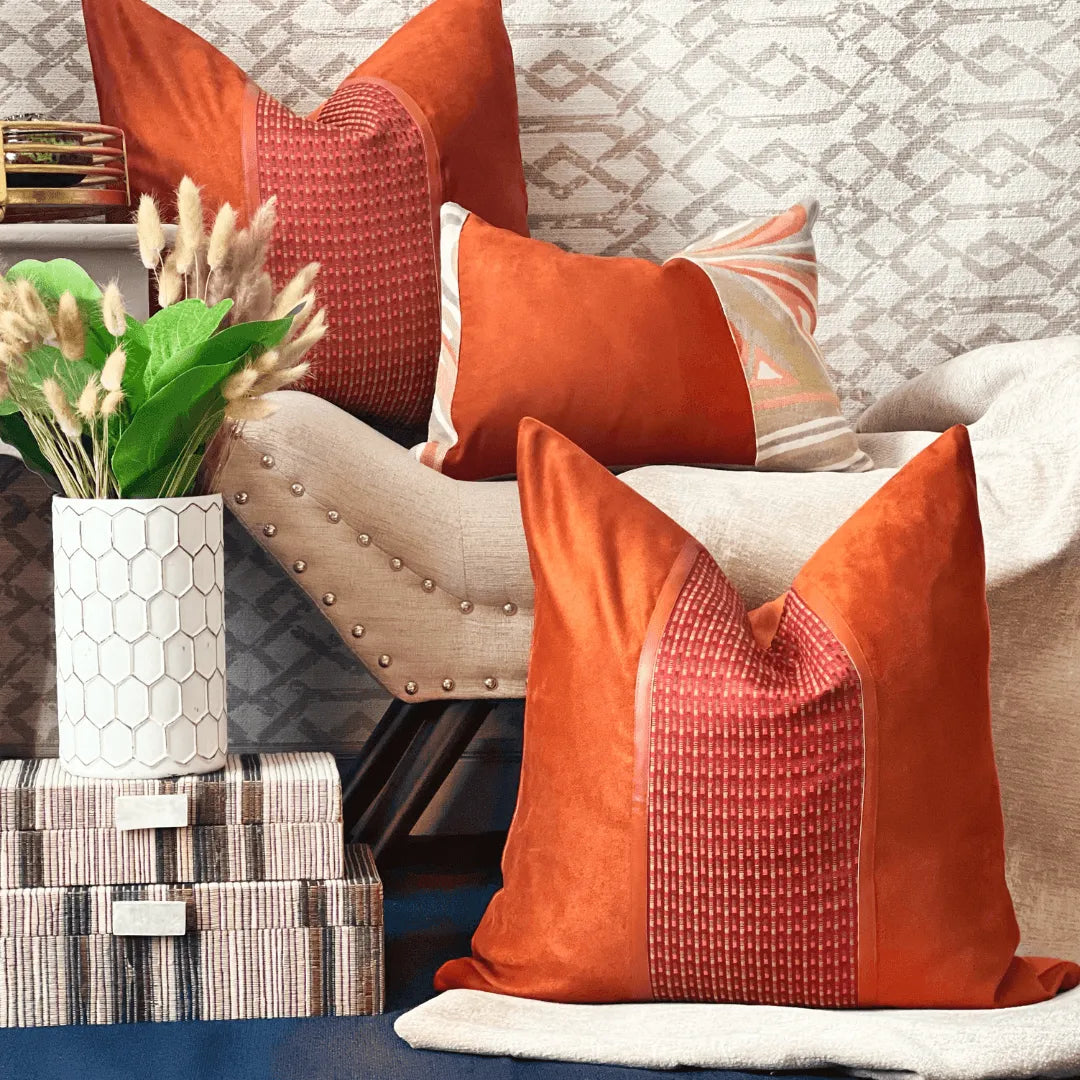 Orange Fall decor pillow