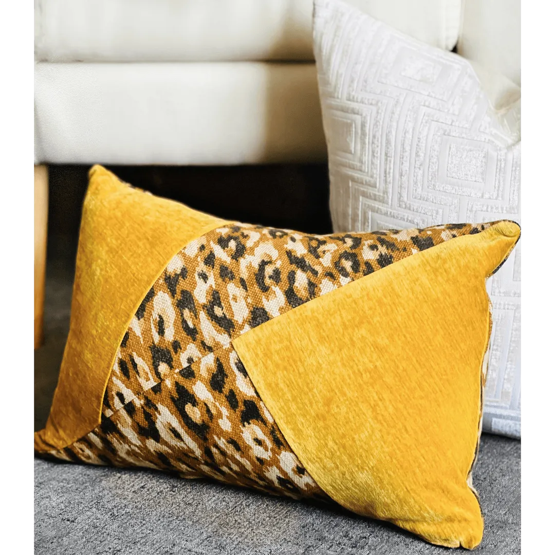 Saffron Sahara lumbar pillow cover EmbellyshHome Decorative