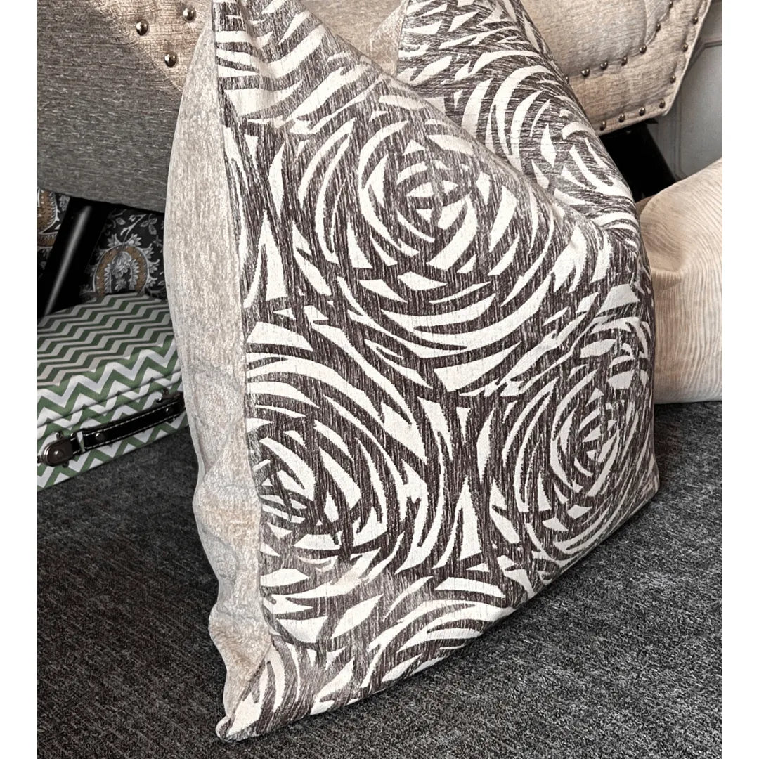 Brown and beige pillow