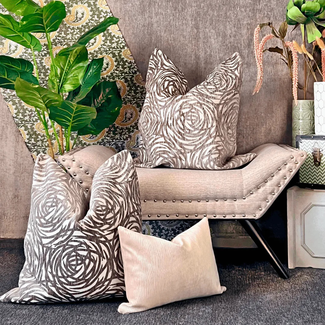 Brown and beige pillow
