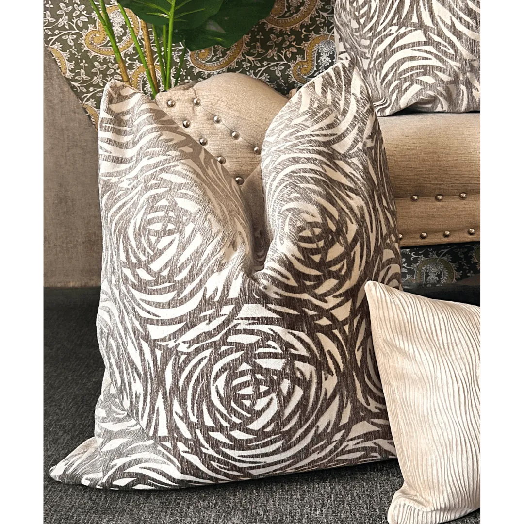 Brown and beige pillow
