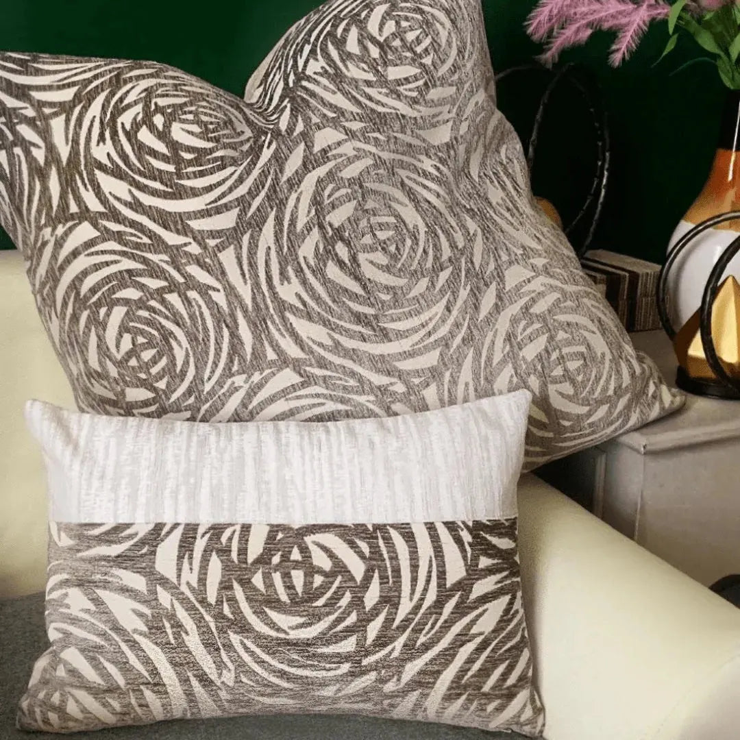 Brown and beige pillow