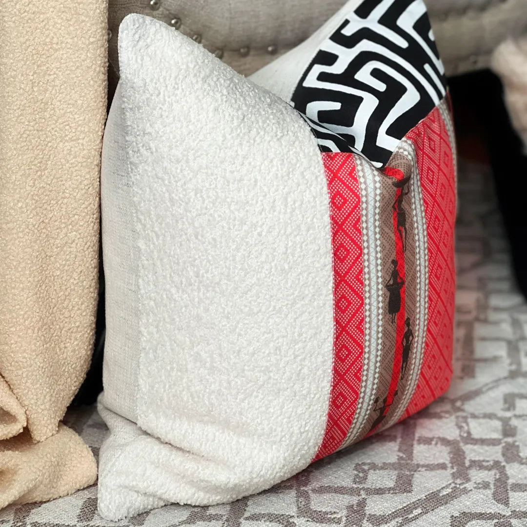 African print decorative pillow