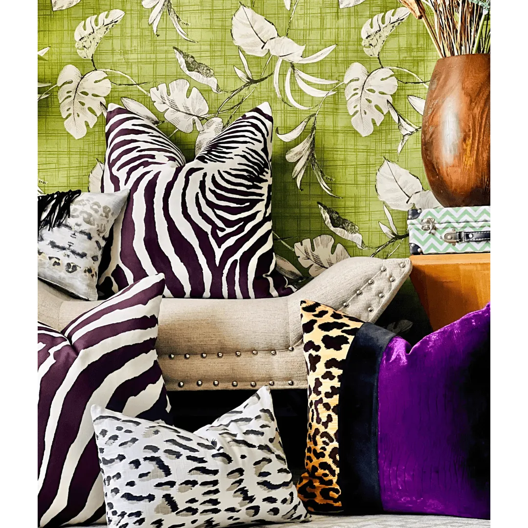 Black and white zebra print pillow
