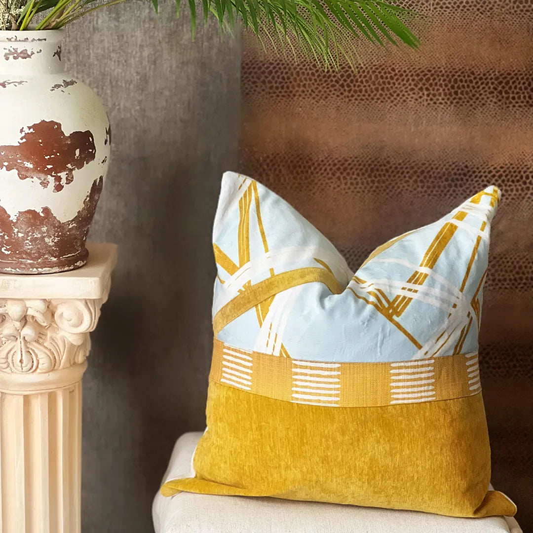 Bright yellow pillow for Summer