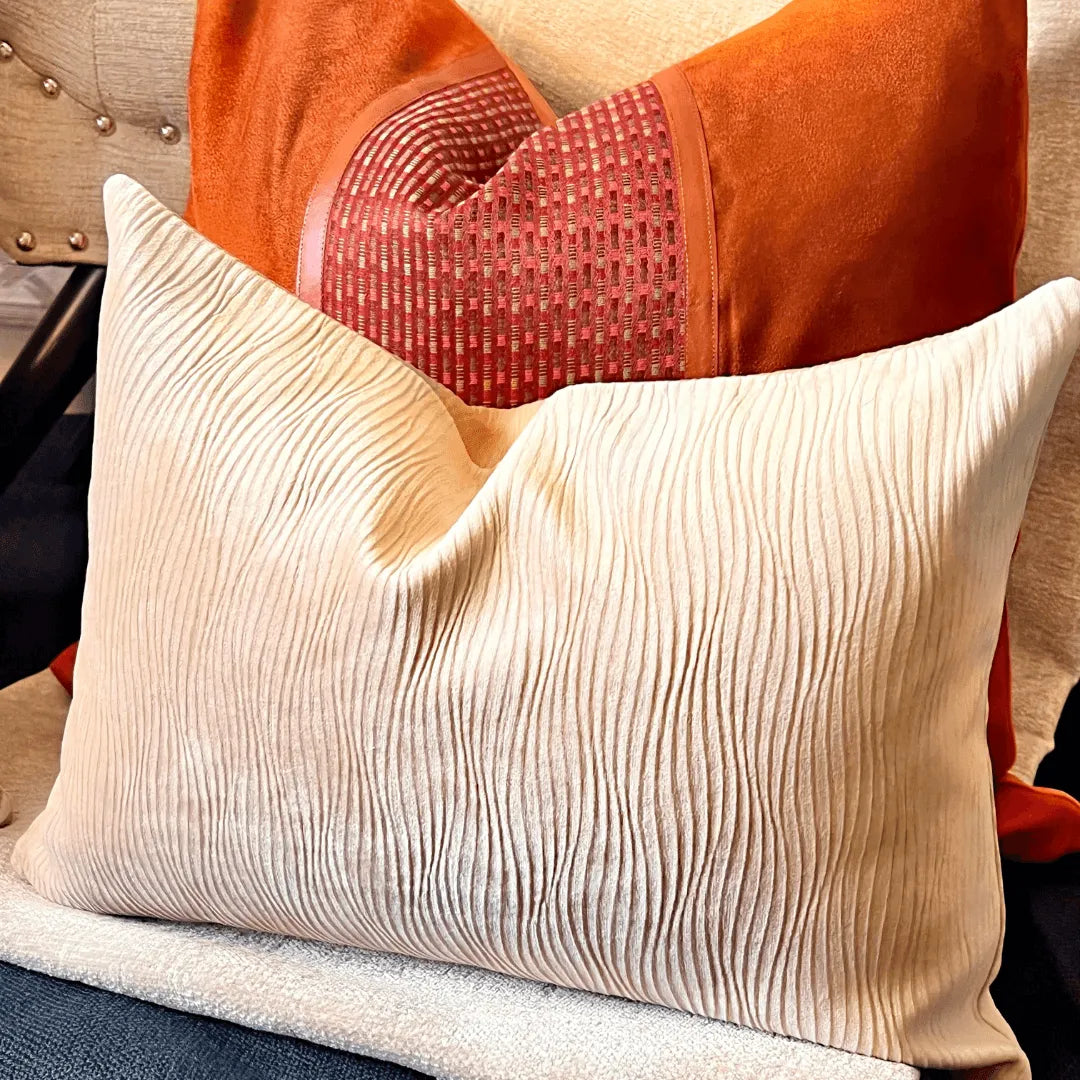 beige lumbar pillow